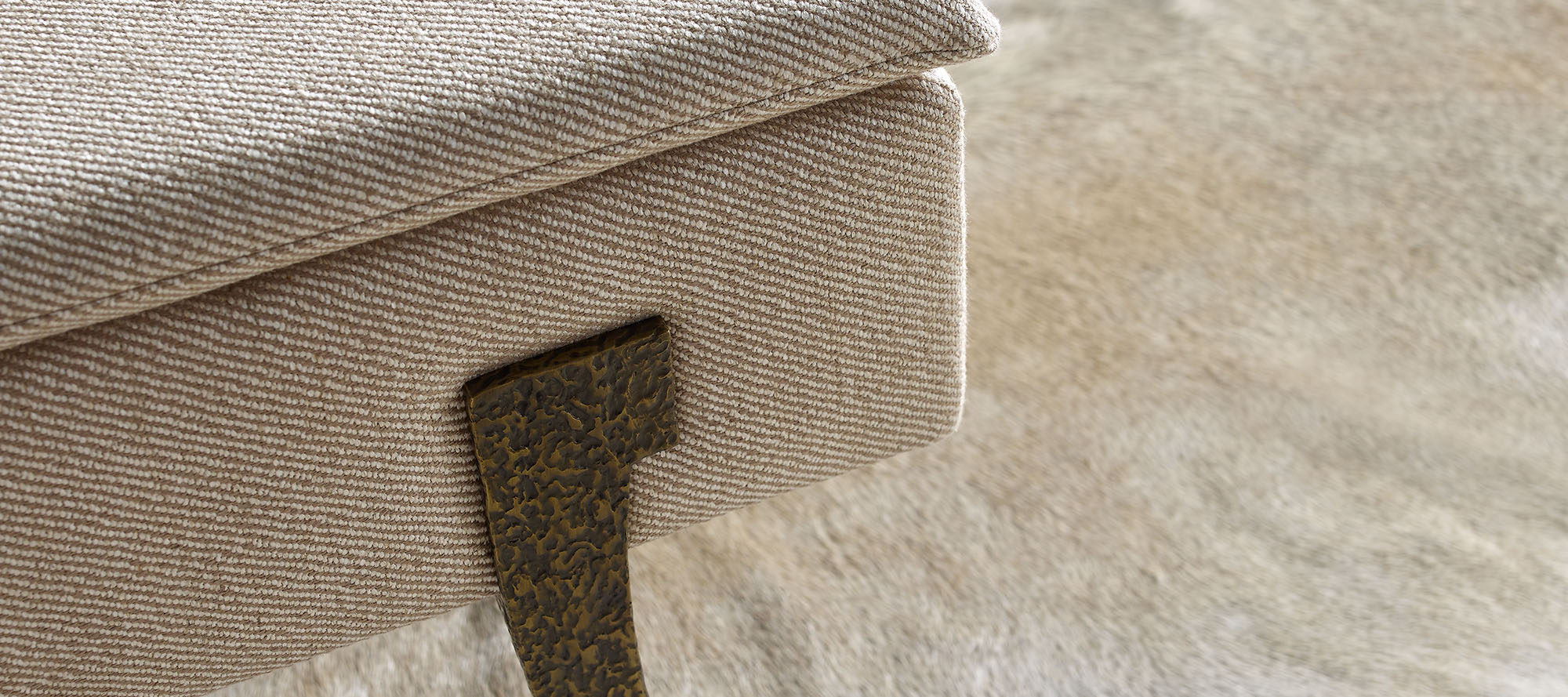 Petit Thanos Bench by Milling Road Originals MR8416 Baker Furniture