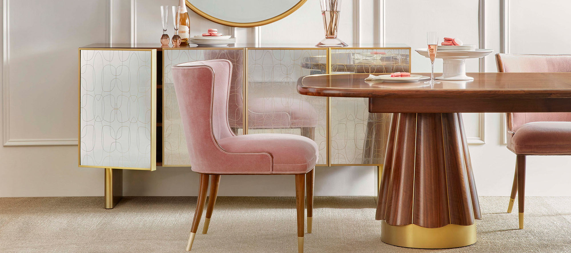 Marino Dining Chair by Barbara Barry BAA2245 Baker Furniture