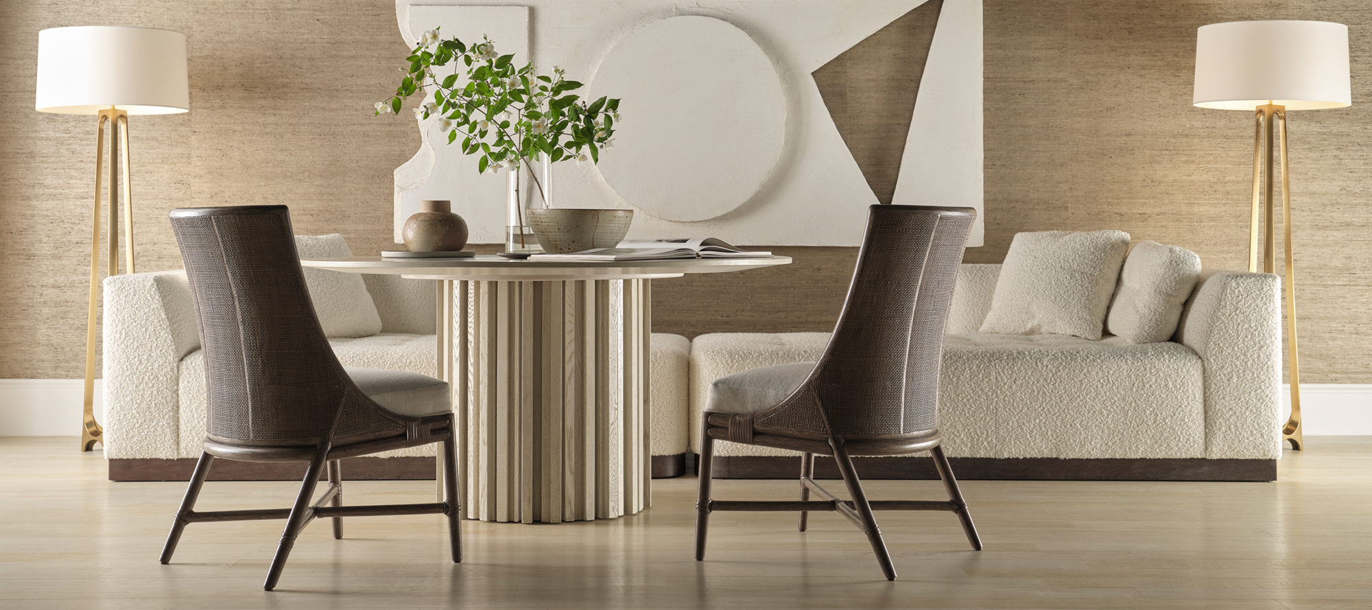 Huxley Round Dining Table by Baker Luxe BAA3054 Baker Furniture