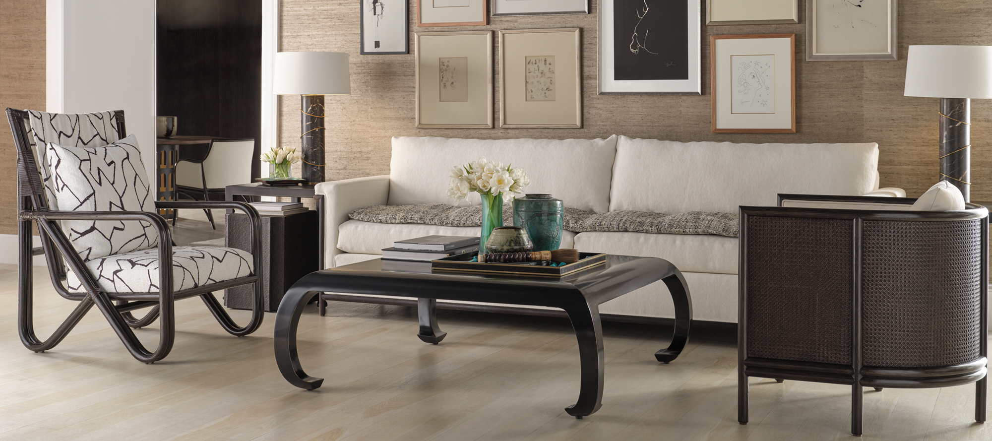 Bandera Chair by McGuire Originals MCA2397C Baker Furniture