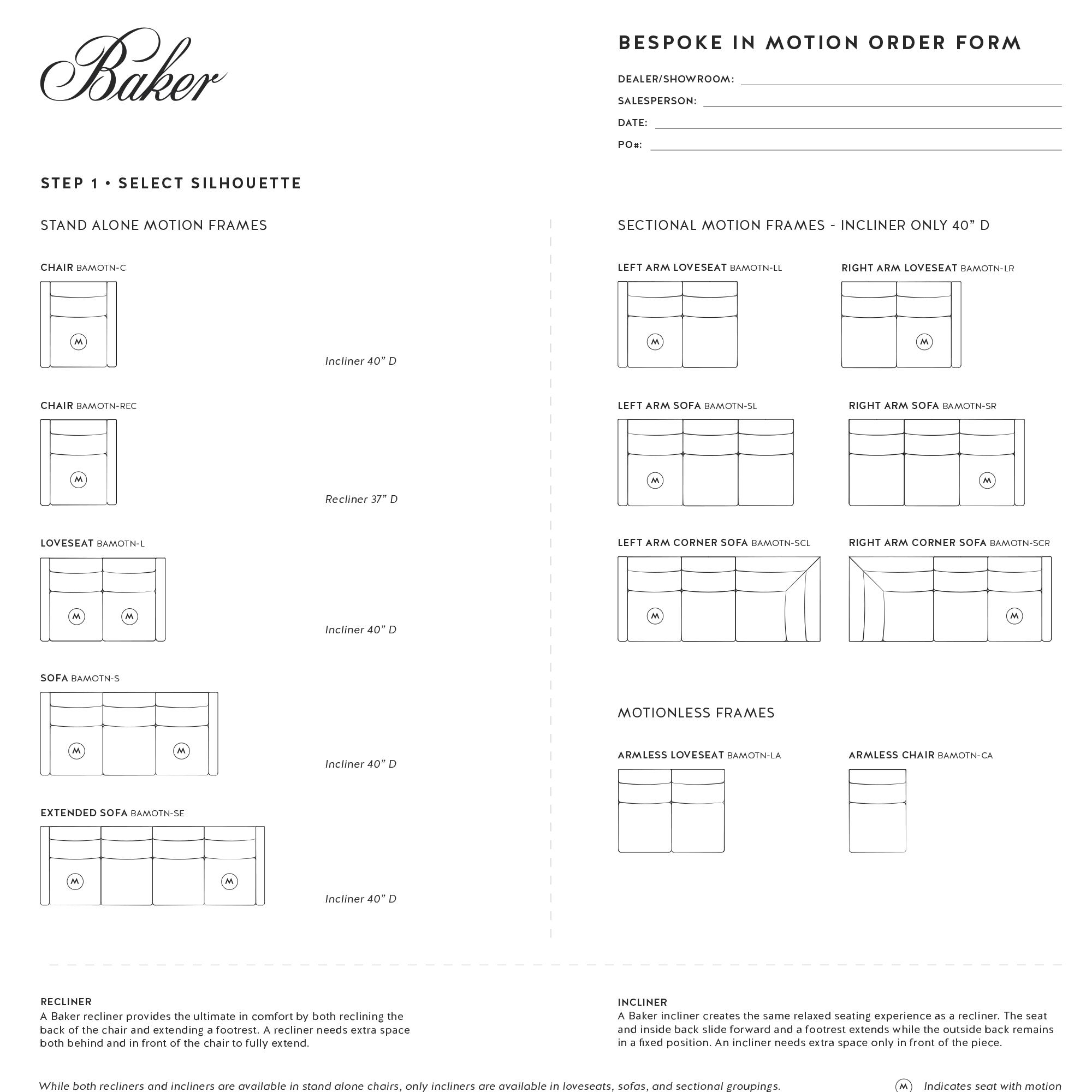 Bespoke in Motion Order Form