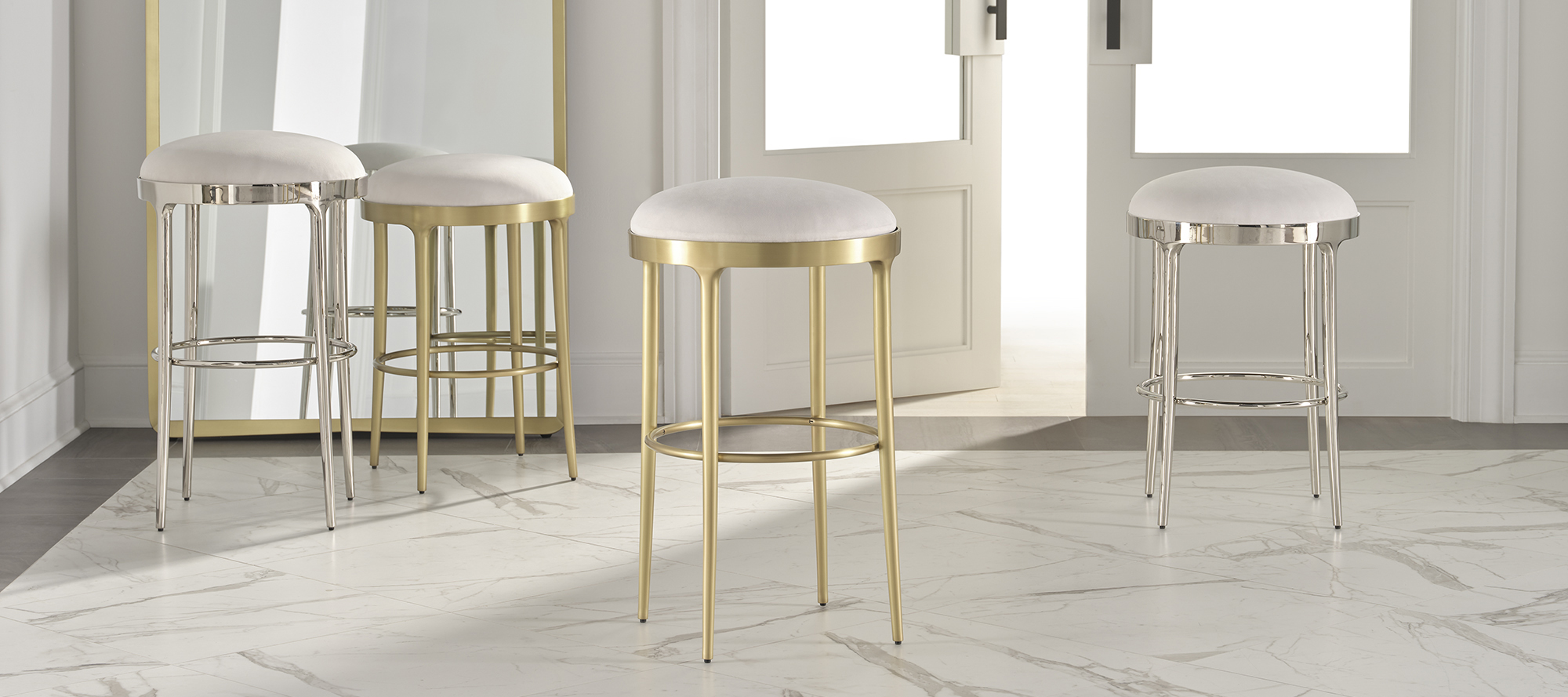 Minimalist Counter Stool by Baker Luxe BAA4383 Baker Furniture
