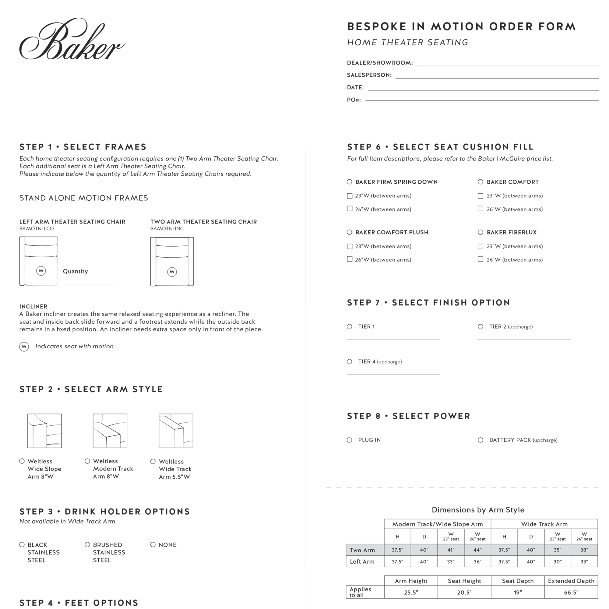 Bespoke in Motion Order Form